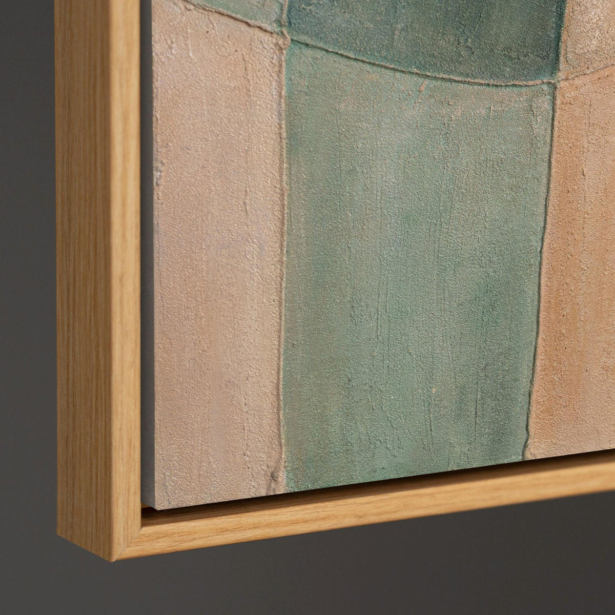 GEMÄLDE Kreislauf des Lebens Schattenfugenrahmen Eichefarben 120x80 cm - Eichefarben, Holz (120/80cm) - YS-art gallery