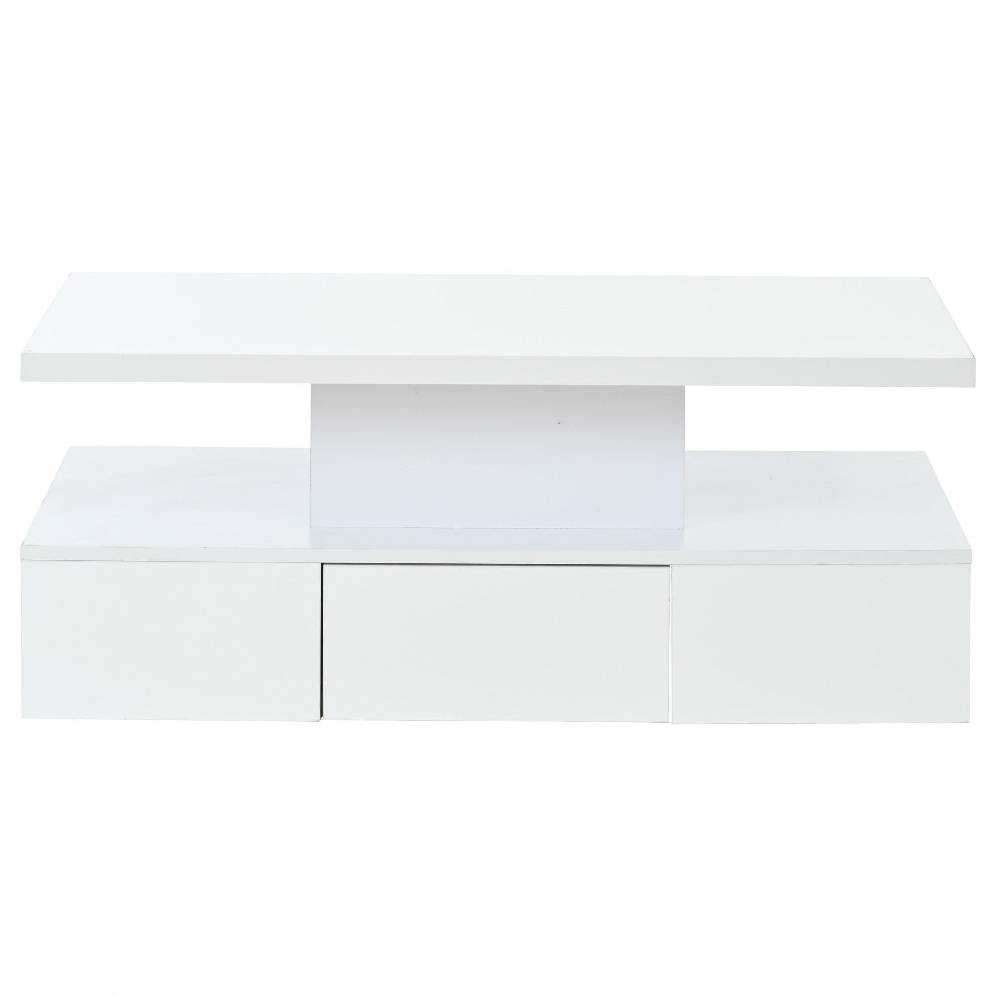 COUCHTISCH Weiß 100/50/39 cm - Weiß, Holzwerkstoff (50/100/39cm) - PANGIVO
