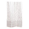 PARAVENT Wave 3 Weidenzweige weiß - Weiß, Naturmaterialien (120/170/6cm) - DESIGN DELIGHTS