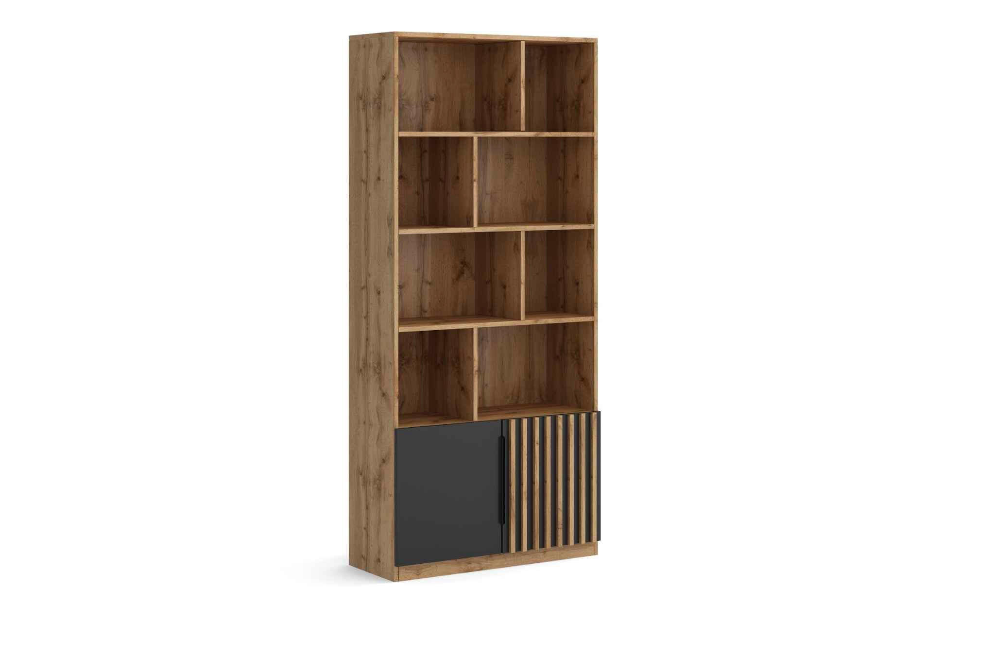 BÜCHERREGALE ZENO 90 / 200 / 35 cm Eiche Wotan - Eiche Wotan, Holzwerkstoff (90/200/35cm) - MASSENO