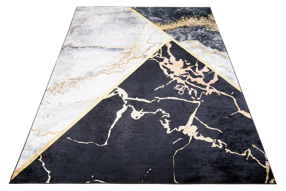 TEPPICH TOSCANA Schwarz 140/200 cm - Schwarz, Textil (140/200cm) - Tapiso