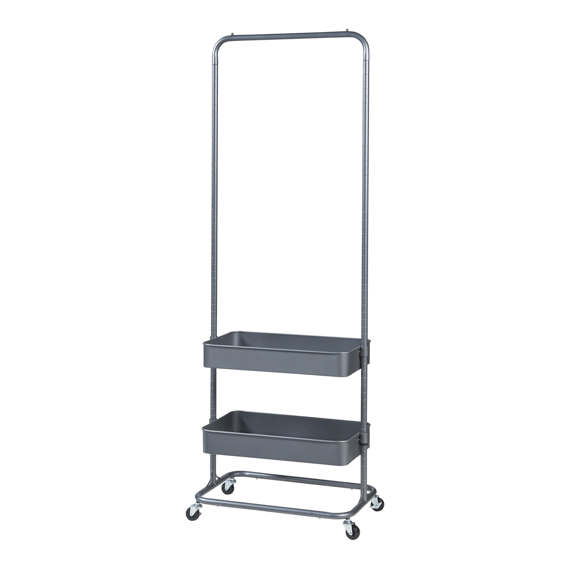 GARDEROBENSTÄNDER Kumad - Dunkelgrau, Metall (58/174.5/36cm) - [en.casa]