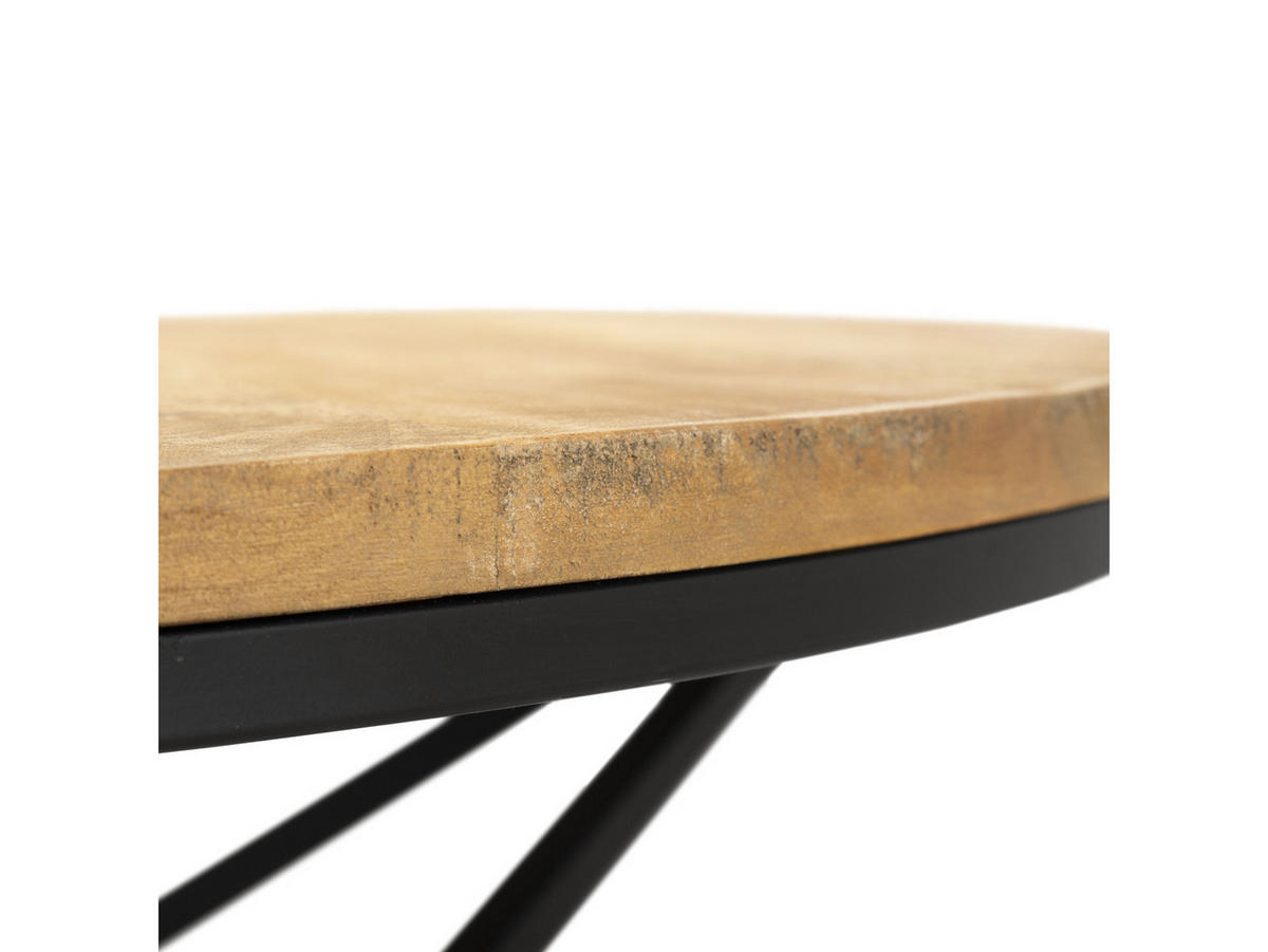 COUCHTISCH Elyne Mangoholz 70 cm / 70 cm Natur - Naturfarben, Holz (70/70/40cm)