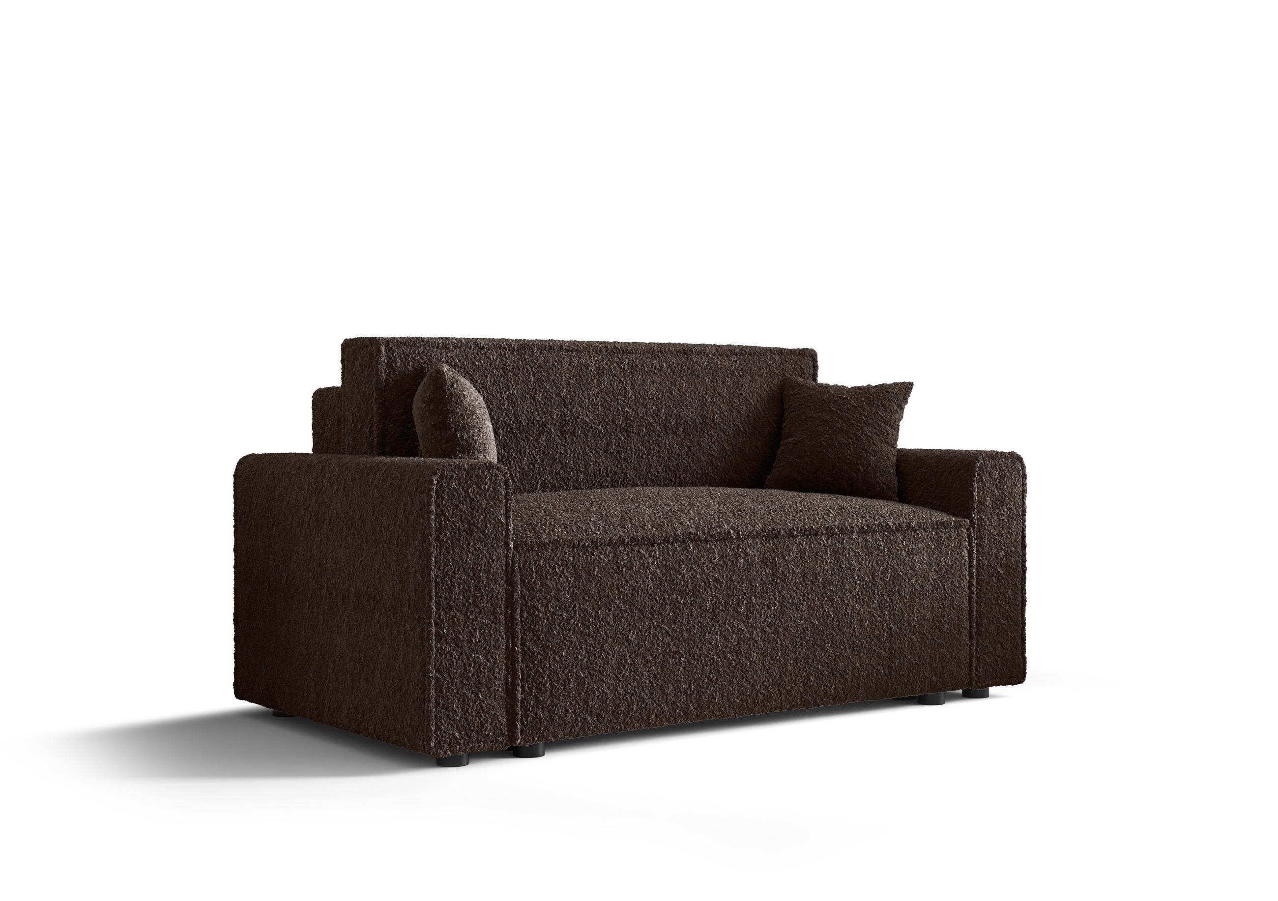 SOFA Mira mit Schlaffunktion - Dunkelbraun, Textil (161/90/85cm) - SIMKAM Furniture