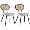 STÜHLE Elena Ecru 2er-Set - Beige, Metall (48/82/56cm) - Happy Garden