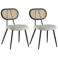 STÜHLE Elena Ecru 2er-Set - Beige, Metall (48/82/56cm) - Happy Garden