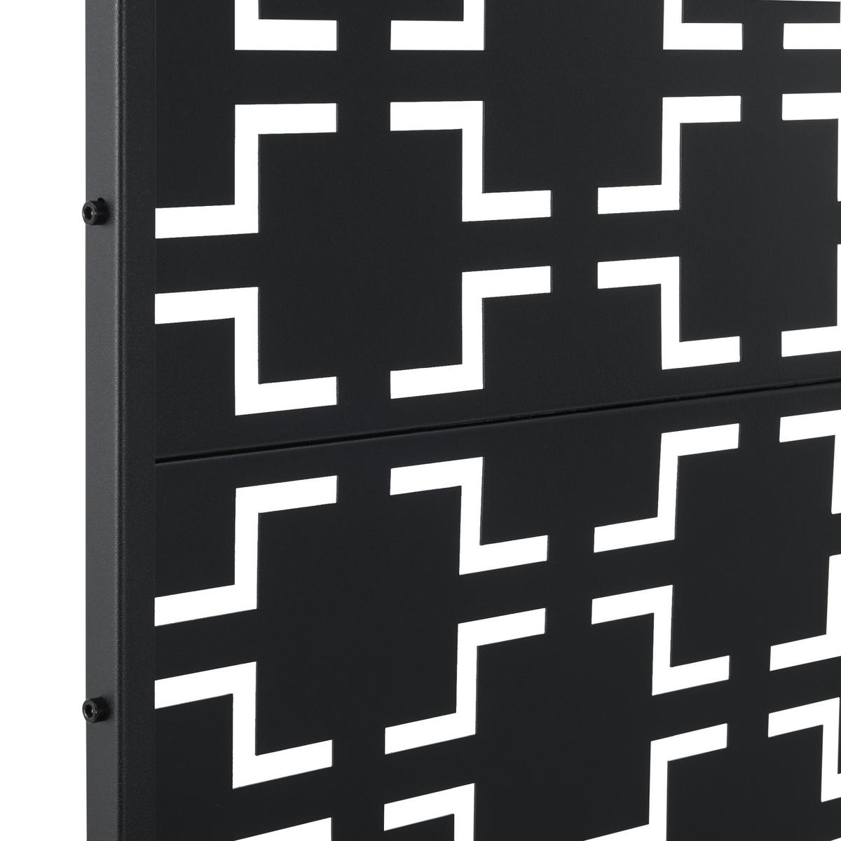 TRENNWAND Basciano - Schwarz, Metall (90/180/40cm) - casa.pro