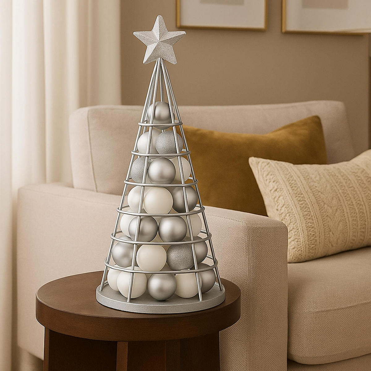 DEKO-BAUM Silber - Silberfarben, Metall (60cm) - MCW