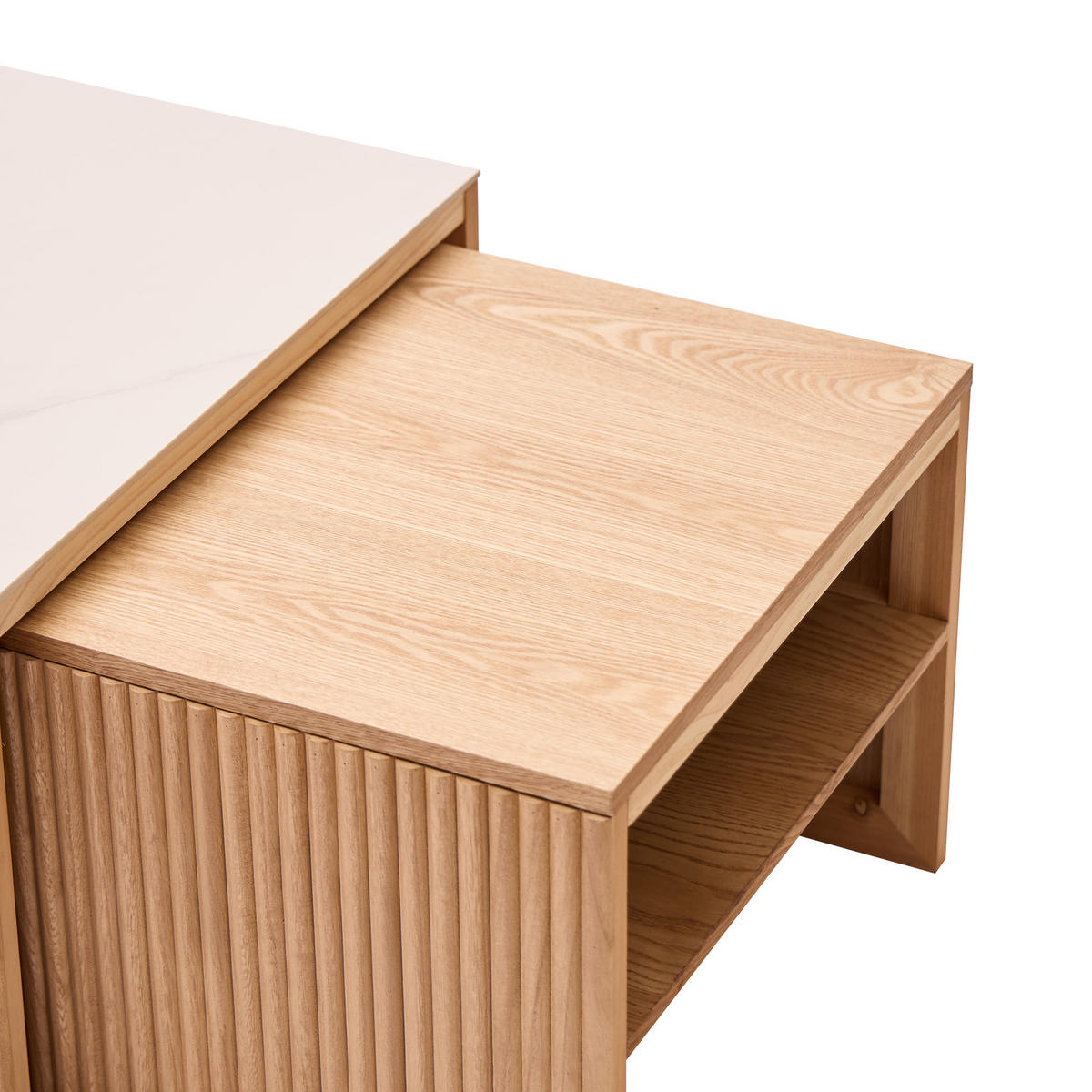 COUCHTISCH (2er Set) Rechteckig Braun 50 x 39 x 36 cm / 70 x 60 x 40 cm - Braun, Holz (60/70/40cm) - Nordlys