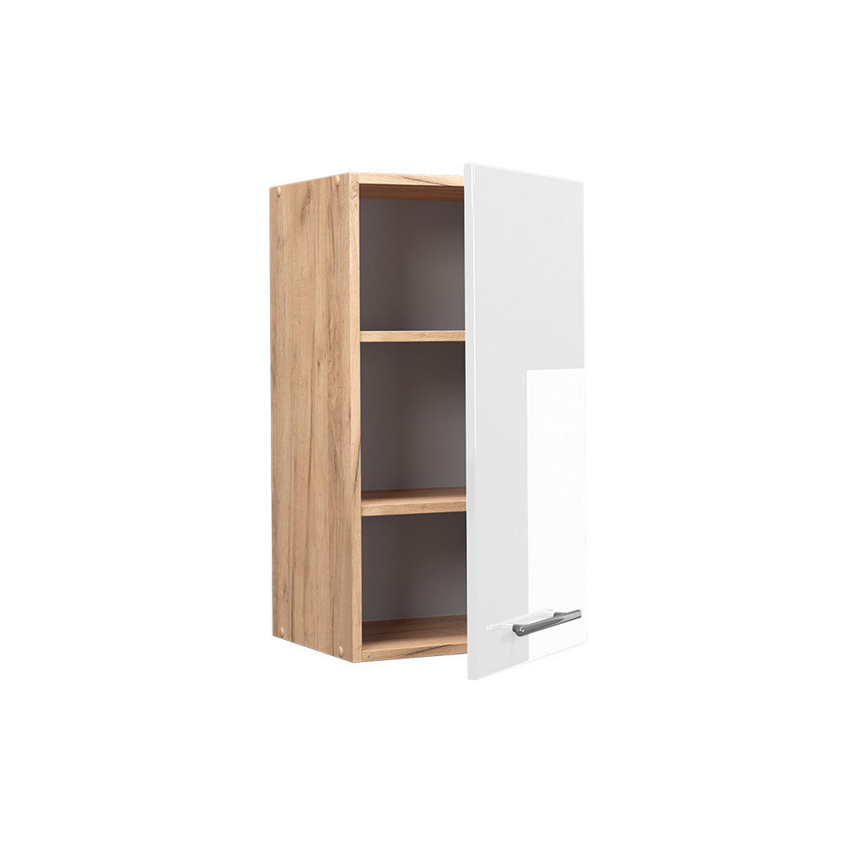 HÄNGESCHRANK Fame-Line Weiß Hochglanz 40 cm - Honigeiche/Weiß Hochglanz, Holzwerkstoff (40/72/34.1cm) - Vicco