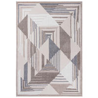 TEPPICH In-OutdoorBeige Abstract - Kurzflor Rechteckig Creme - 120 x 170 cm - Beige, Textil (120/170cm) - Mazovia