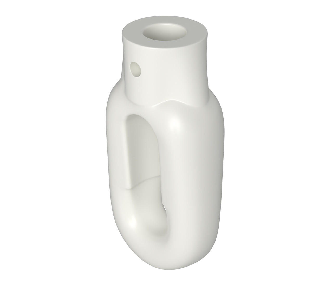MARKISENÖSE Oval 12 mm Ral 9016 für Fleischerhaken - Weiß, Kunststoff (1.2/6.5/6.5cm) - BAUHELD