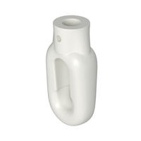 MARKISENÖSE Oval 12 mm Ral 9016 für Fleischerhaken - Weiß, Kunststoff (1.2/6.5/6.5cm) - BAUHELD