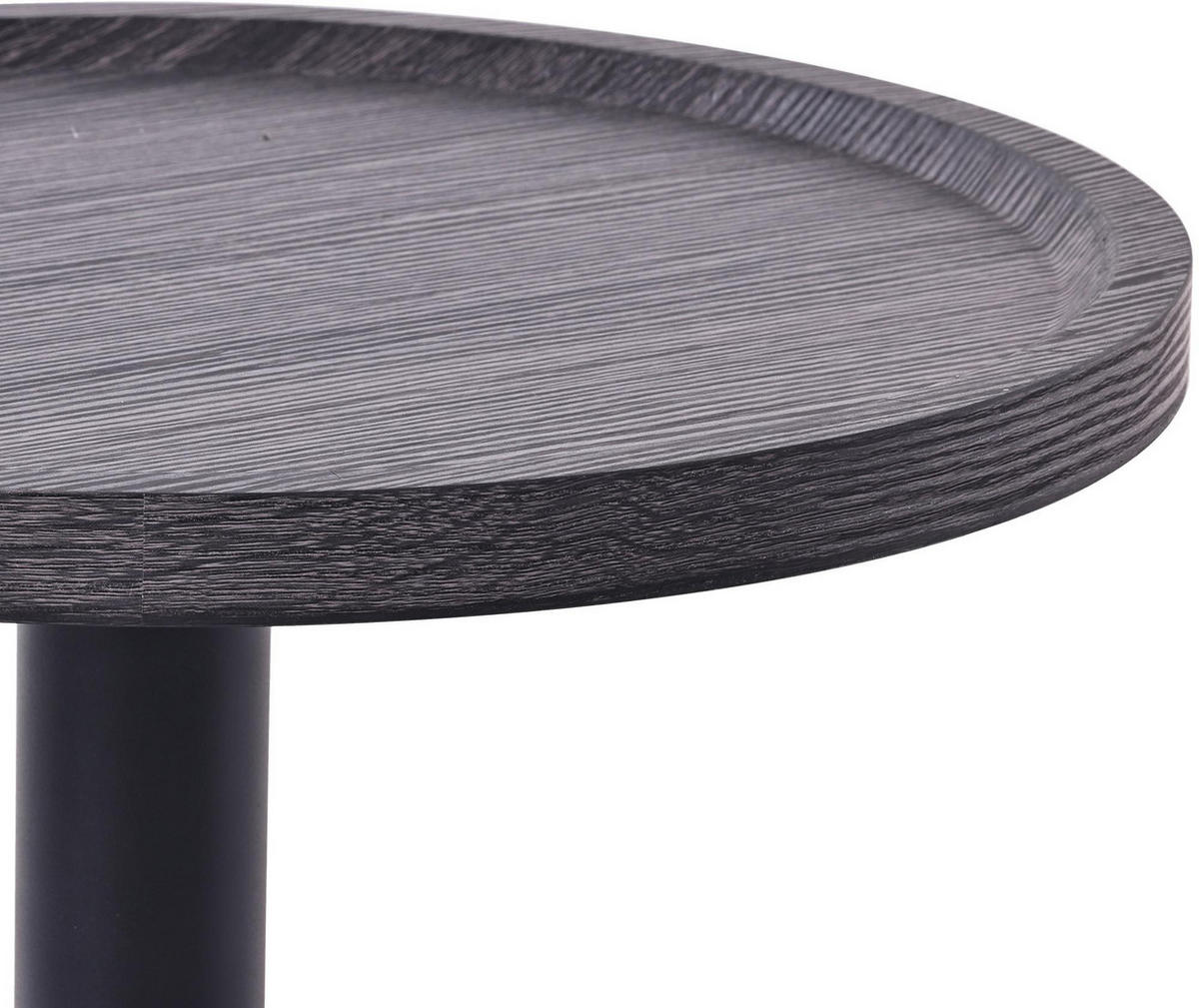 BEISTELLTISCH Kombi Set Holz Grau - Schwarz/Grau, Holz/Metall (40/40/42cm) - CLP