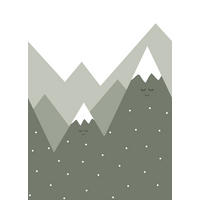 FOTOTAPETE Berge 200 x 279 cm - Grün, Papier (200/279cm) - ESTAhome
