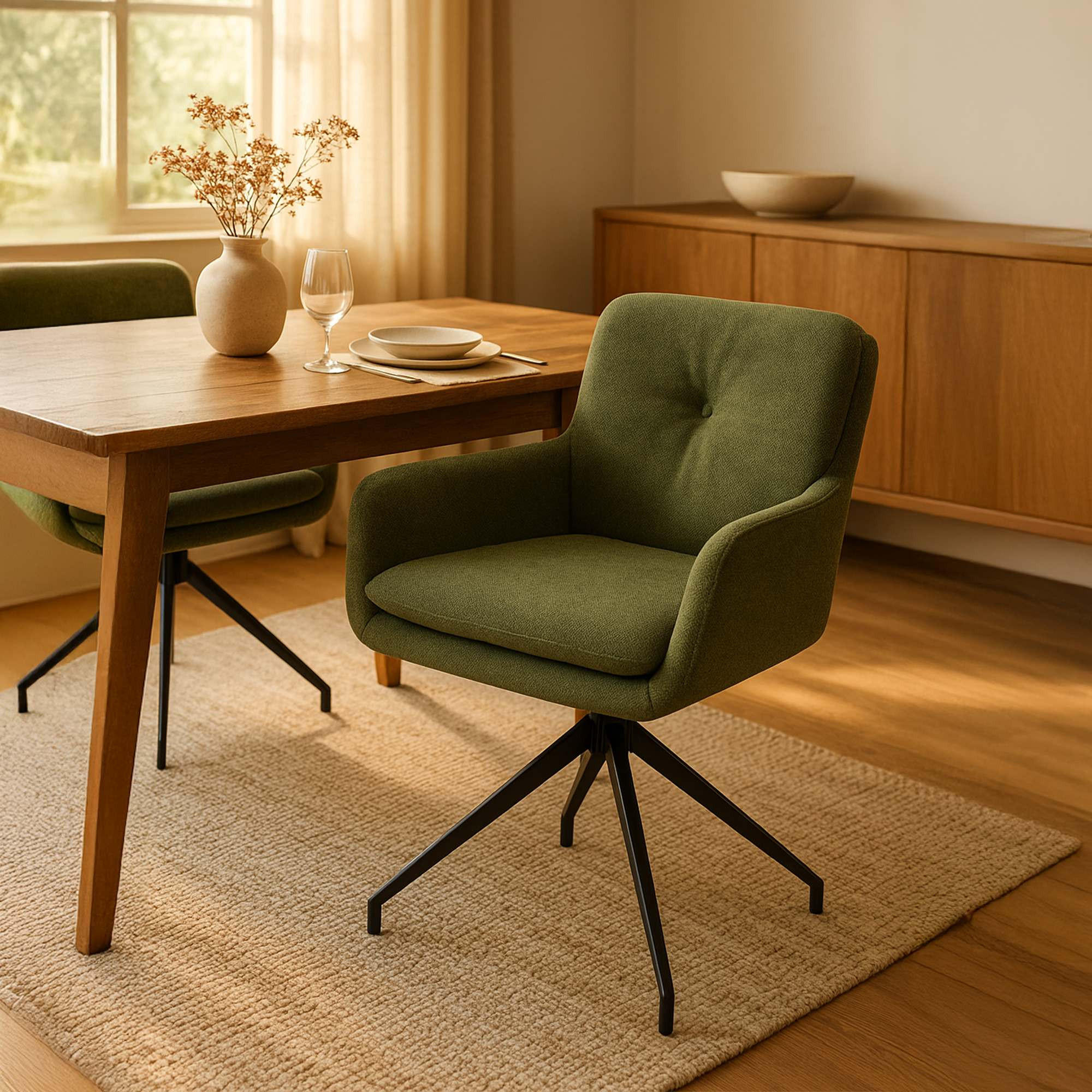 Thumbnail - CLP Esszimmerstuhl, Grün, Textil, 58x85x63 cm, Esszimmer, Stühle, Esszimmerstühle, Vierfußstühle