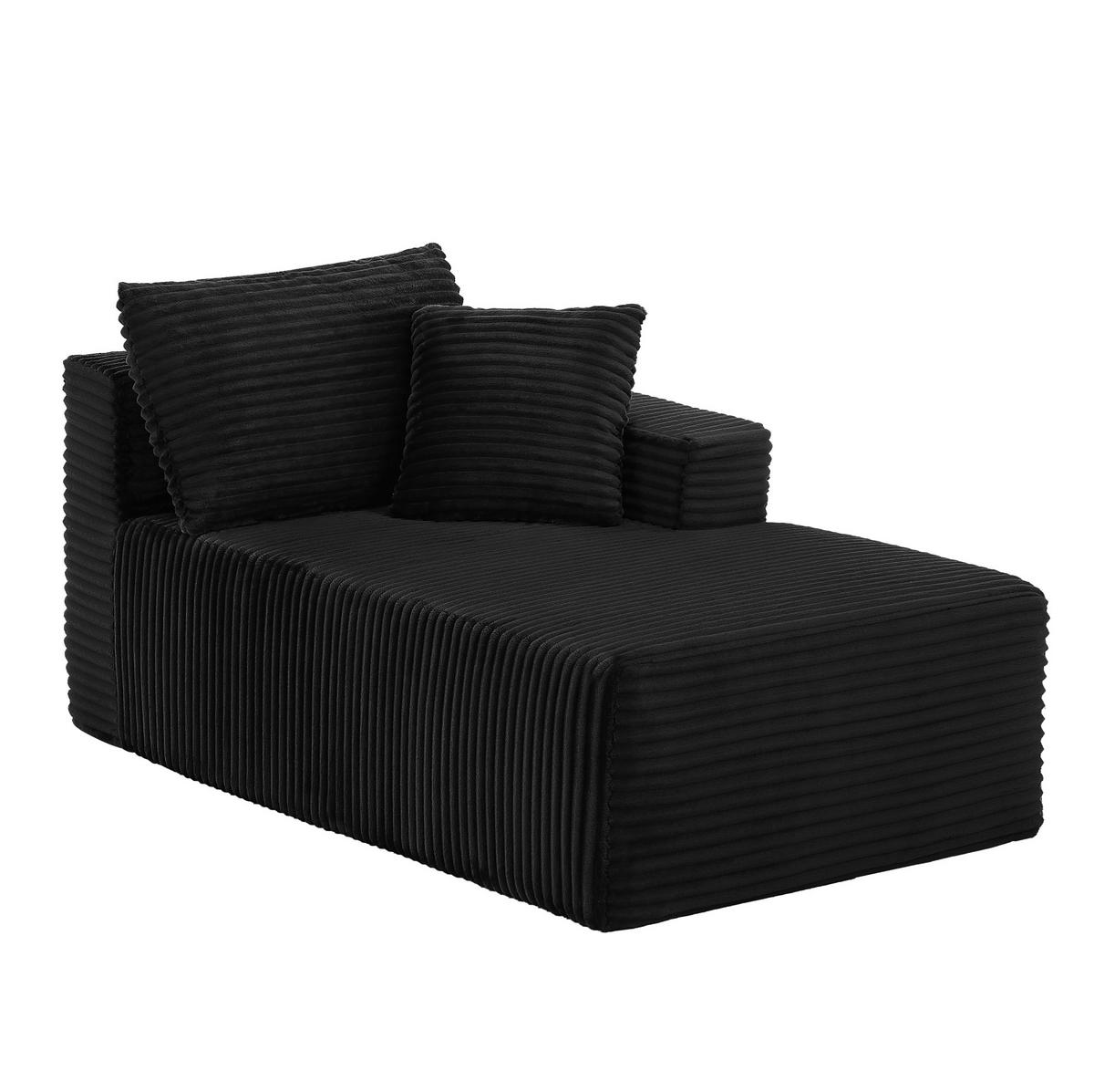 MODULARES Ecksofa aus Schaumstoff und Federkern mit variabler Stellmöglichkeit Schwarz - Schwarz, Kunststoff (163/252.5cm) - Modenvie