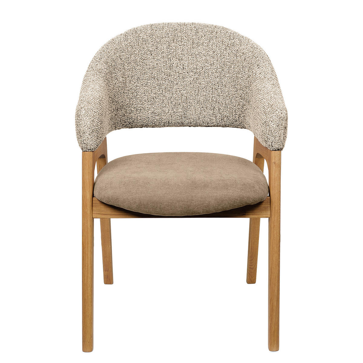 ARMLEHNENSTUHL - Taupe, Holz/Textil (60/82/59cm) - home24