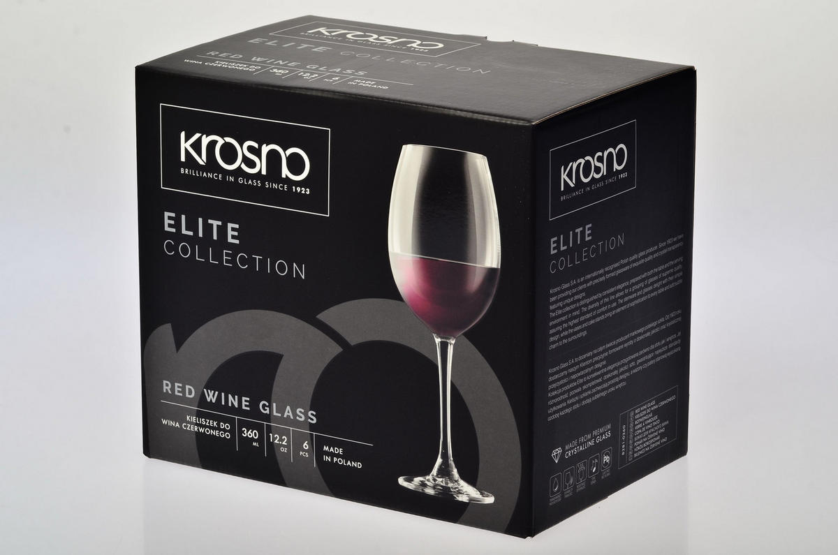 ROTWEINGLÄSER, 6er-Set, 360 ml - Transparent, Glas (0.36L) - Krosno Glass