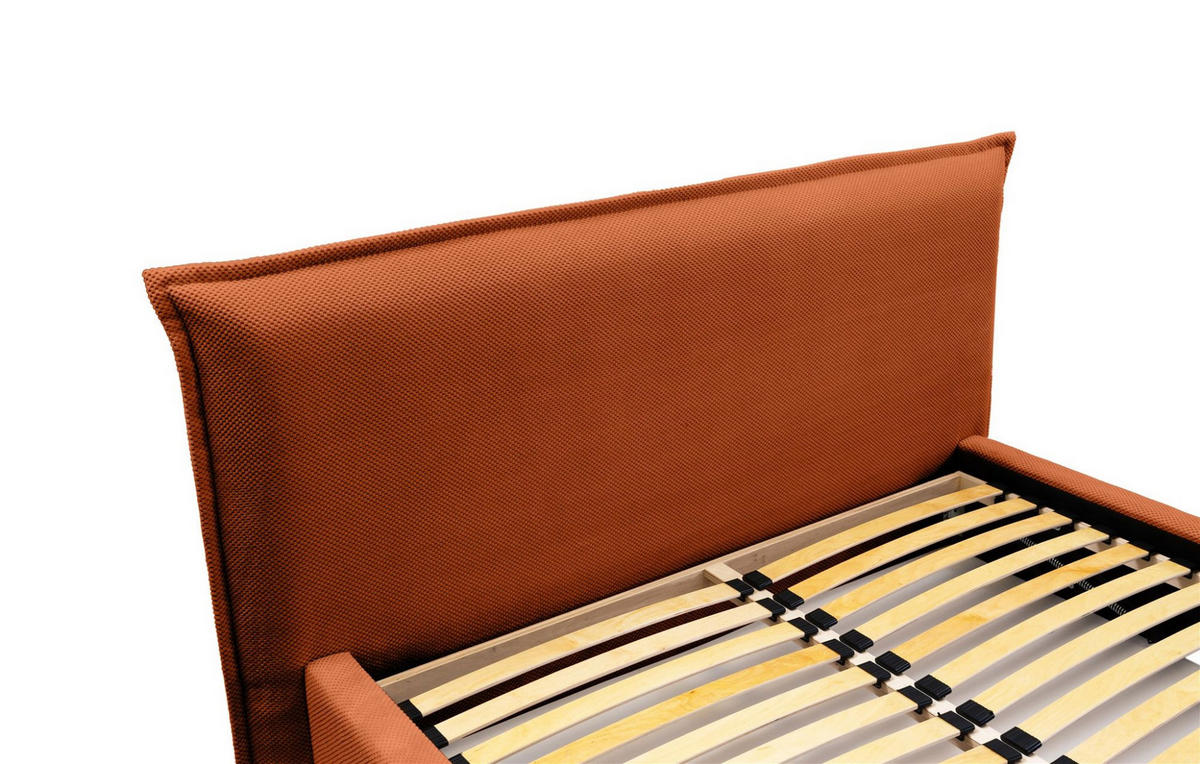 POLSTERBETT Amada Komplettset In Pop - Kupferfarben, Holzwerkstoff/Textil (160/200cm) - Fun Möbel