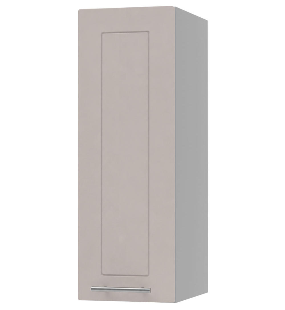 KÜCHENHÄNGESCHRANK Kvantum W2/20 Grau / Kaschmir Matt 20 / 32,5 / 72cm - Kaschmir/Grau, Holz/Holzwerkstoff (20/72/32.5cm) - Feldmann-Wohnen