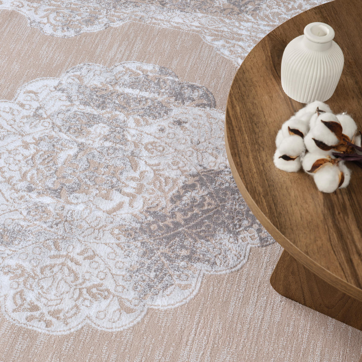 VINTAGE-TEPPICH 120x170 cm Beige - Beige, Naturmaterialien/Textil (120/170cm) - LIVABLISS