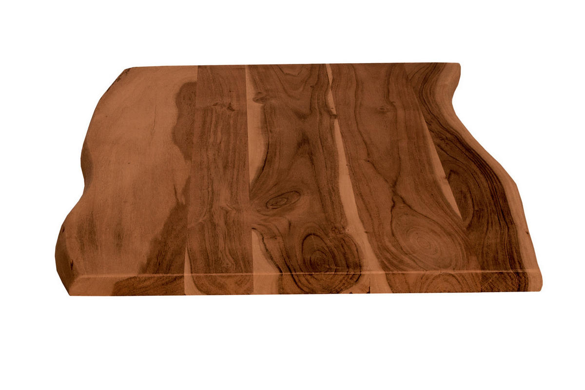 TISCHPLATTE CURT - Braun/Naturfarben, Akazienholz/Holz (60/80/3cm) - SAM