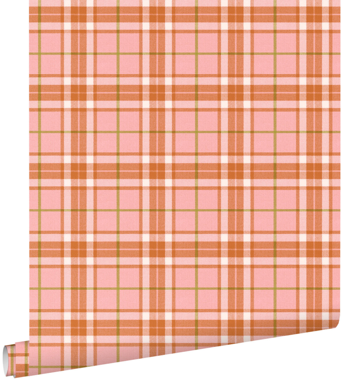 TAPETE Karomuster 50 x 900 cm - Pink, Papier (50/0.1cm) - ESTAhome