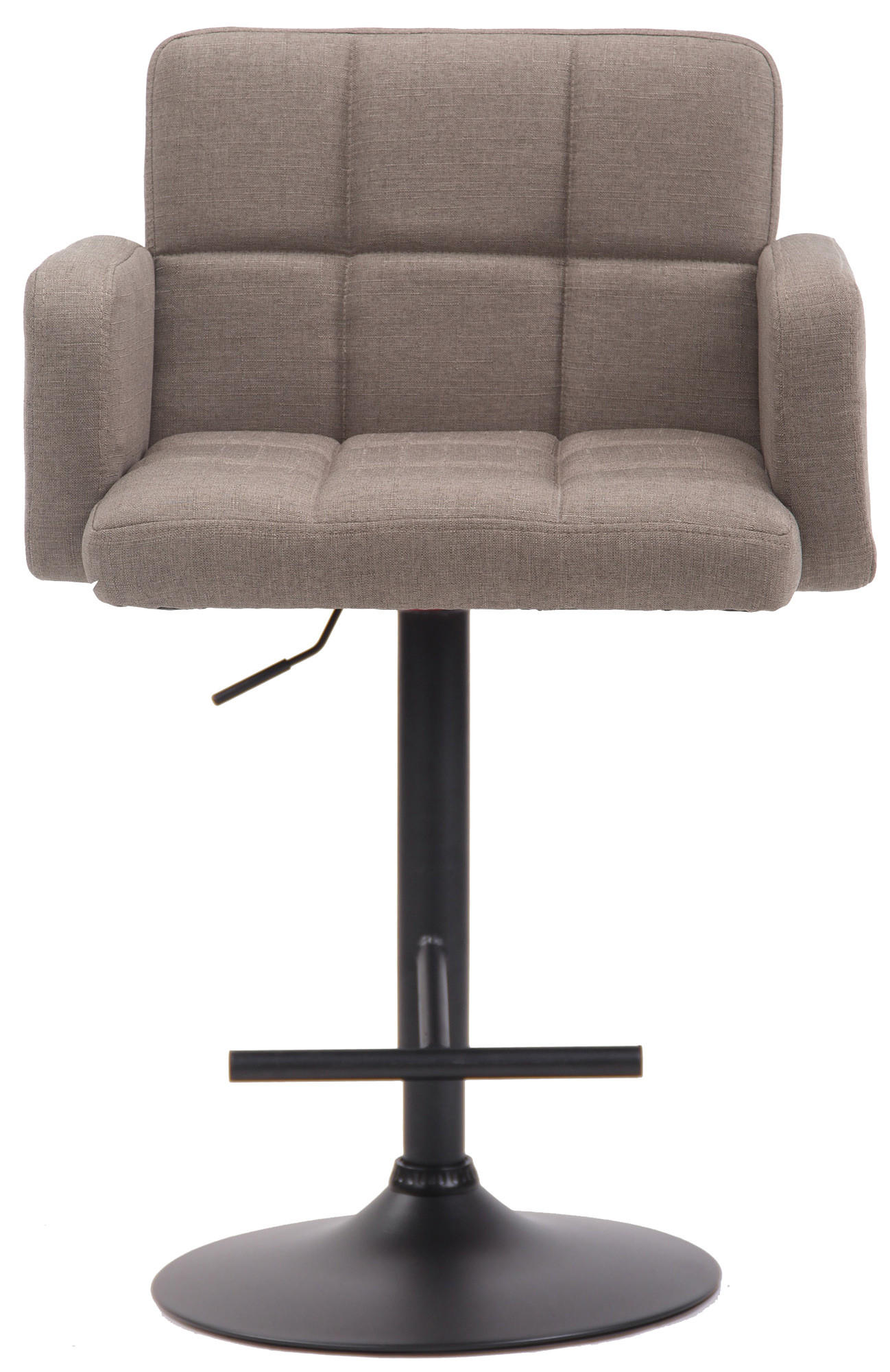 BARHOCKER Stoff taupe - Taupe/Schwarz, Textil/Metall (60/93/56cm) - CLP