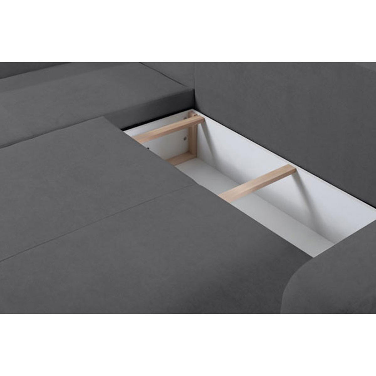 ECKSOFA Asti hellgrau 234 / 140 / 76cm - Grau, Holz/Holzwerkstoff (234/140cm) - Feldmann-Wohnen