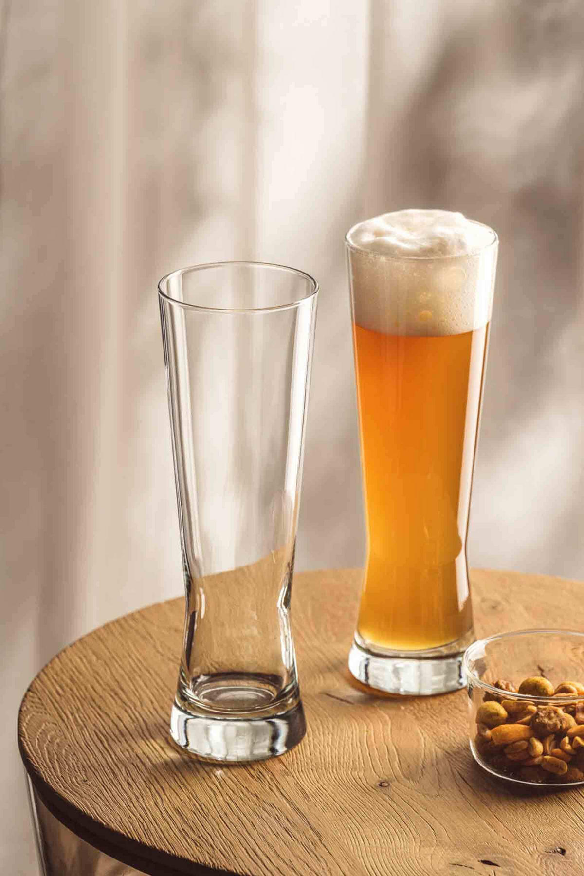 WEIZENBIERGLÄSER Grano transparent 500 ml 6er Set - Transparent, Glas (0.5L) - Leonardo Living