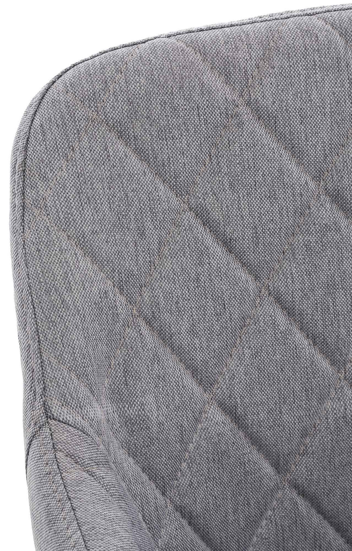 ARMLEHNENSTUHL Stoff grau - Schwarz/Grau, Textil/Metall (47/84/44cm) - CLP