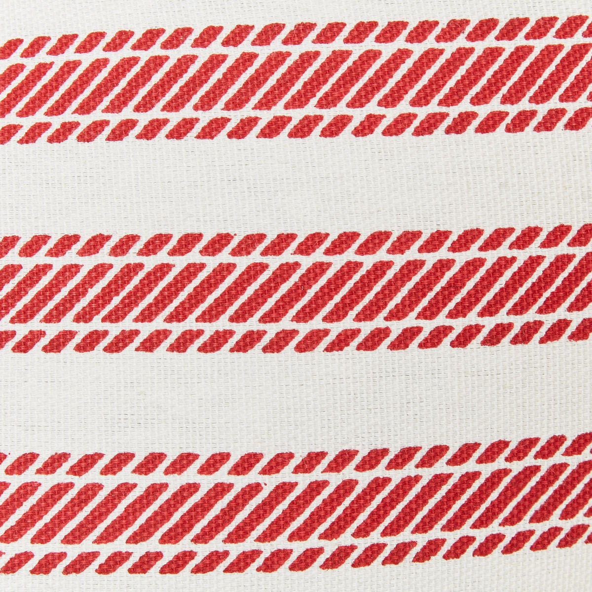DEKOKISSEN 2er-Set Weiß 45/45 cm Rubia - Rot/Weiß, Naturmaterialen (45/45cm) - Beliani