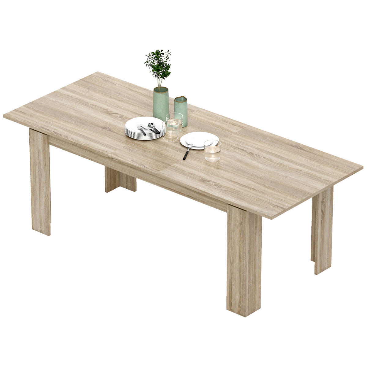 ESSTISCH Eiche 1 Stück - Beige, Kunststoff (260/90/76.6cm) - GiPP