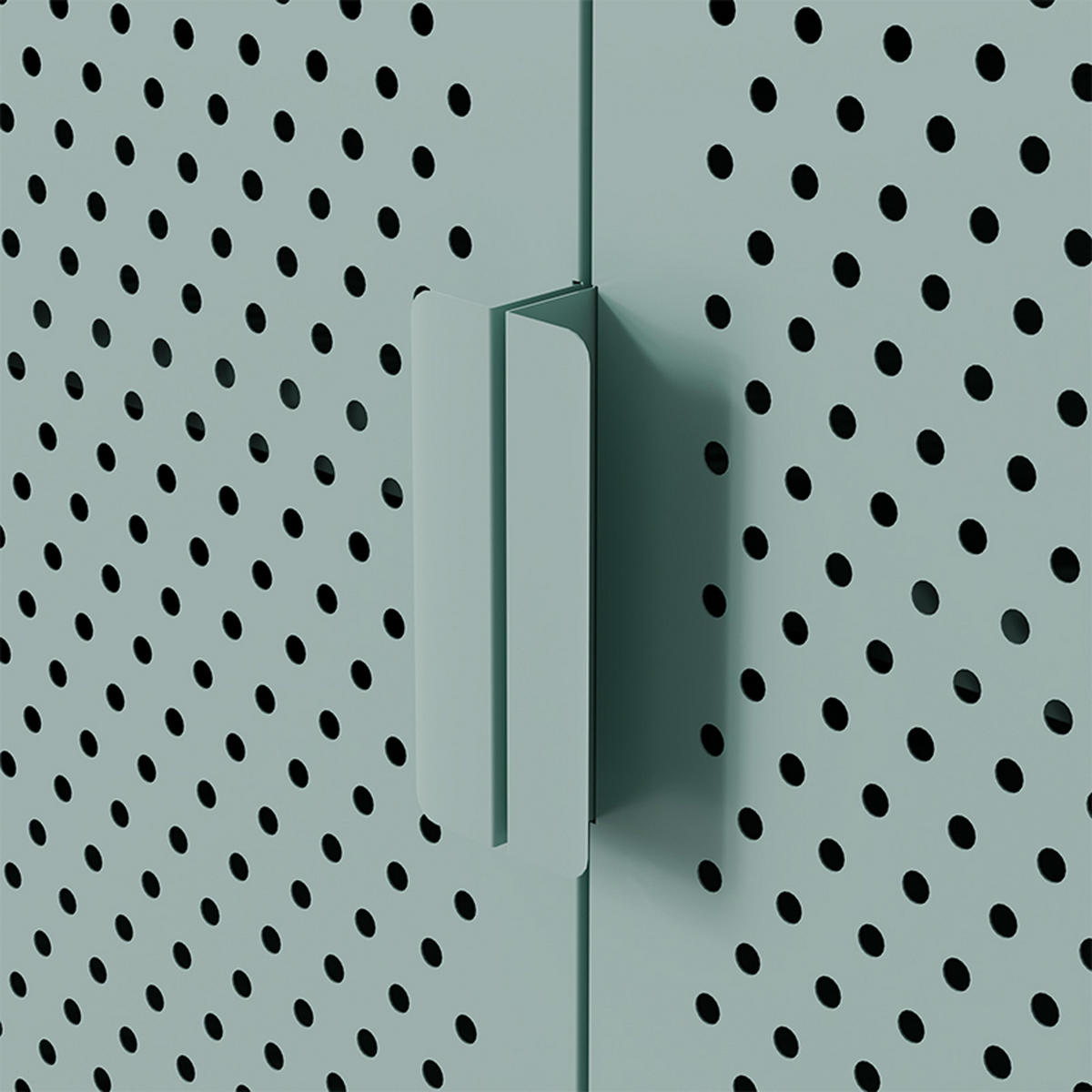 SIDEBOARD 100 cm, Salbeigrün - Grün, Metall (40/60/100cm) - Oviala