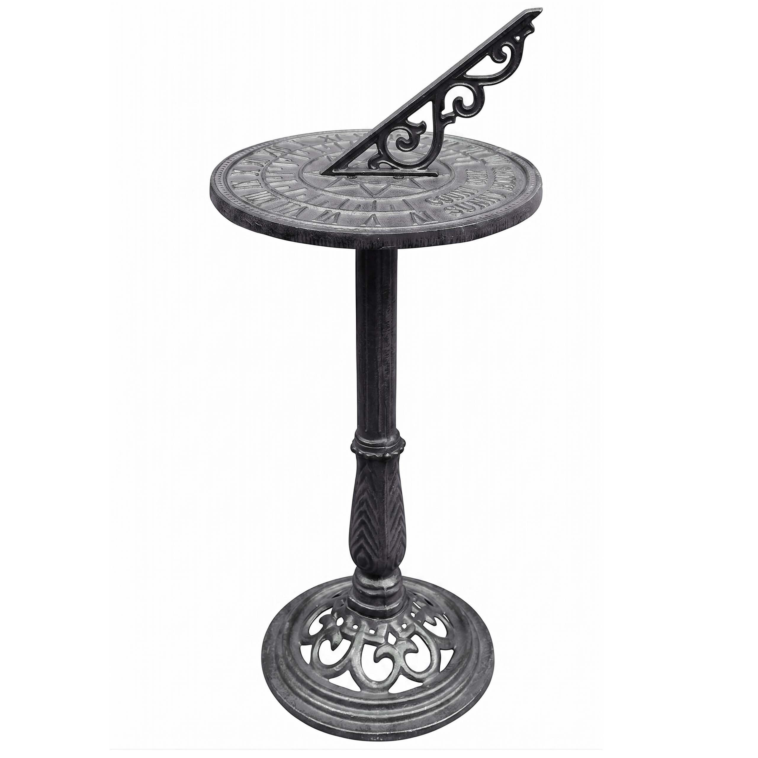 SONNENUHR - Grau, Metall (37/85/35cm) - Relaxdays