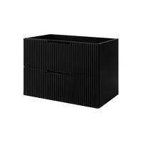 BADEZIMMERSCHRANK : schwarz, 80 x 57 x 46 cm - Schwarz, Holzwerkstoff (80/57/46cm) - 3XE LIVING