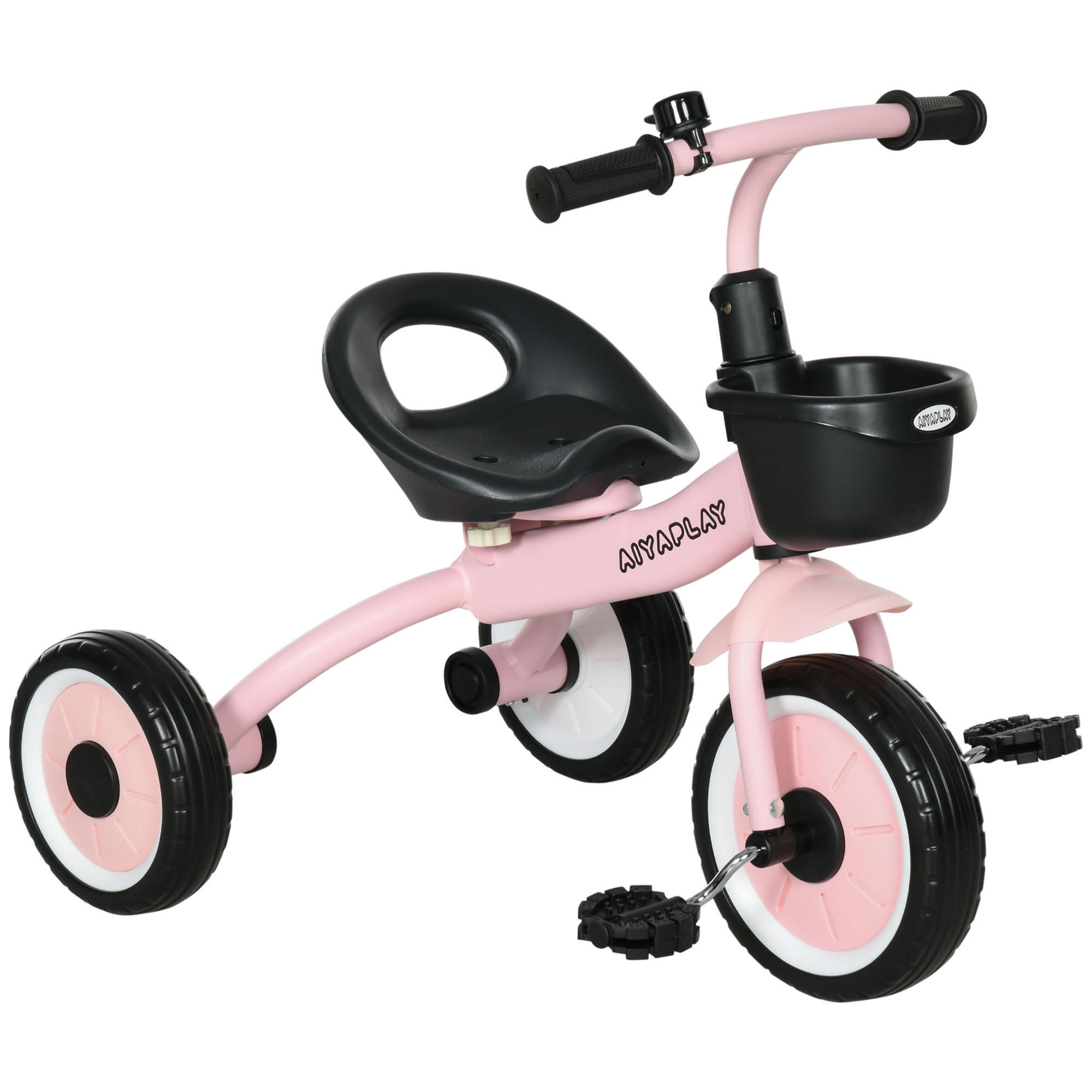 KINDERDREIRAD, Blau/Weiß/Roa, Metall+ EVA - Rosa, Metall (70.5/53/58cm) - AIYAPLAY