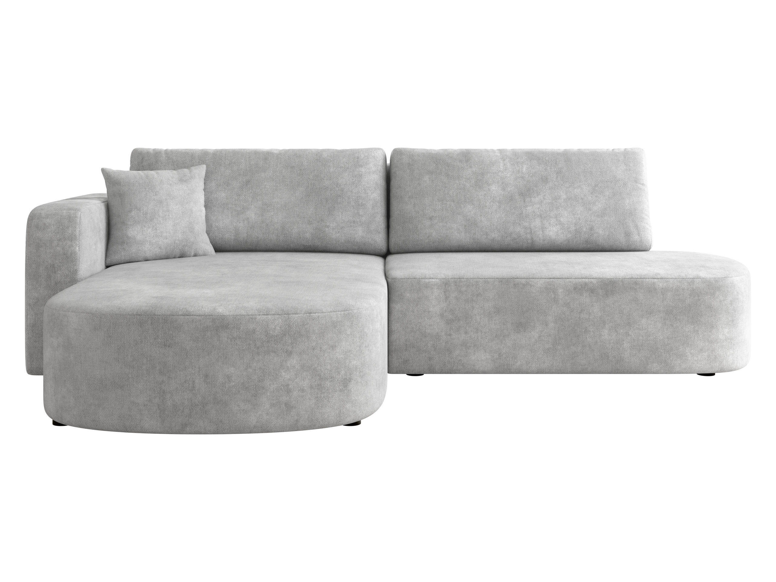 ECKSOFA Zerte, Seite: Links - Hellgrau/Schwarz, Holz/Kunststoff (252/175cm) - MIRJAN24