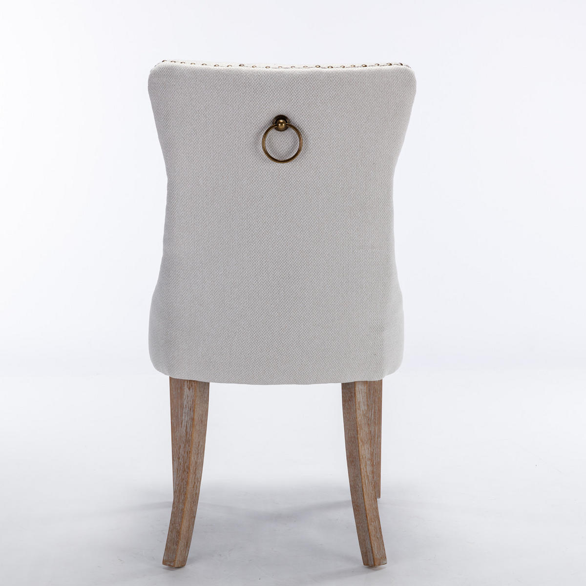 ESSZIMMERSTUHL 2er-Set aus Leinen mit Holzbeinen, Beige - Beige, Textil (65/95/50cm)
