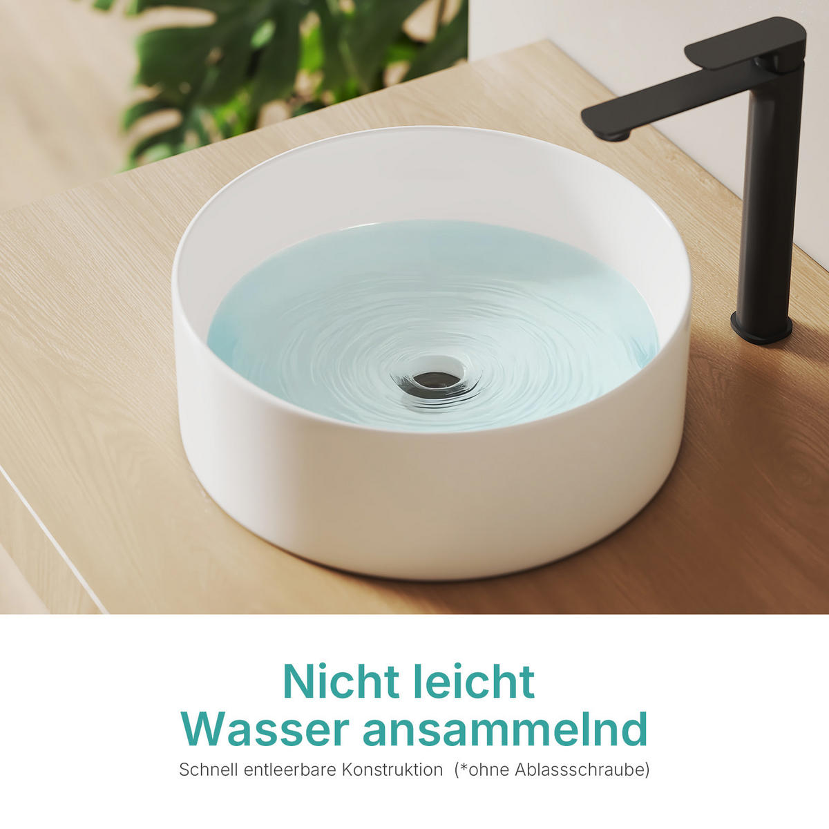 WASCHBECKEN Weiß Ø35,2 / 11,2 cm - Weiß, Keramik (35.2/11.2/35.2cm) - EMKE