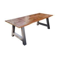 ESSTISCH DORA A - Beige/Silberfarben, Holz/Metall (90/180/77cm) - SAM