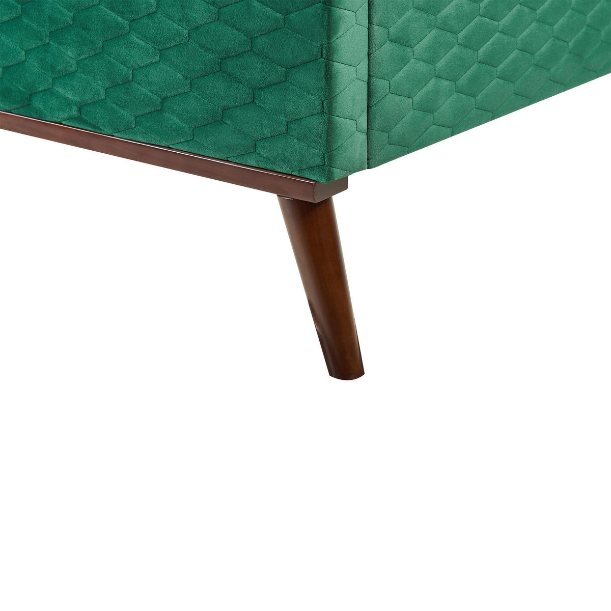 POLSTERBETT 180/200cm Grün Bayonne - Grün, Textil (180/200cm) - Beliani