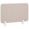 SCHREIBTISCHTRENNWAND 80 x 40 cm Beige Wally - Beige, Textil (80/40/2cm) - Beliani
