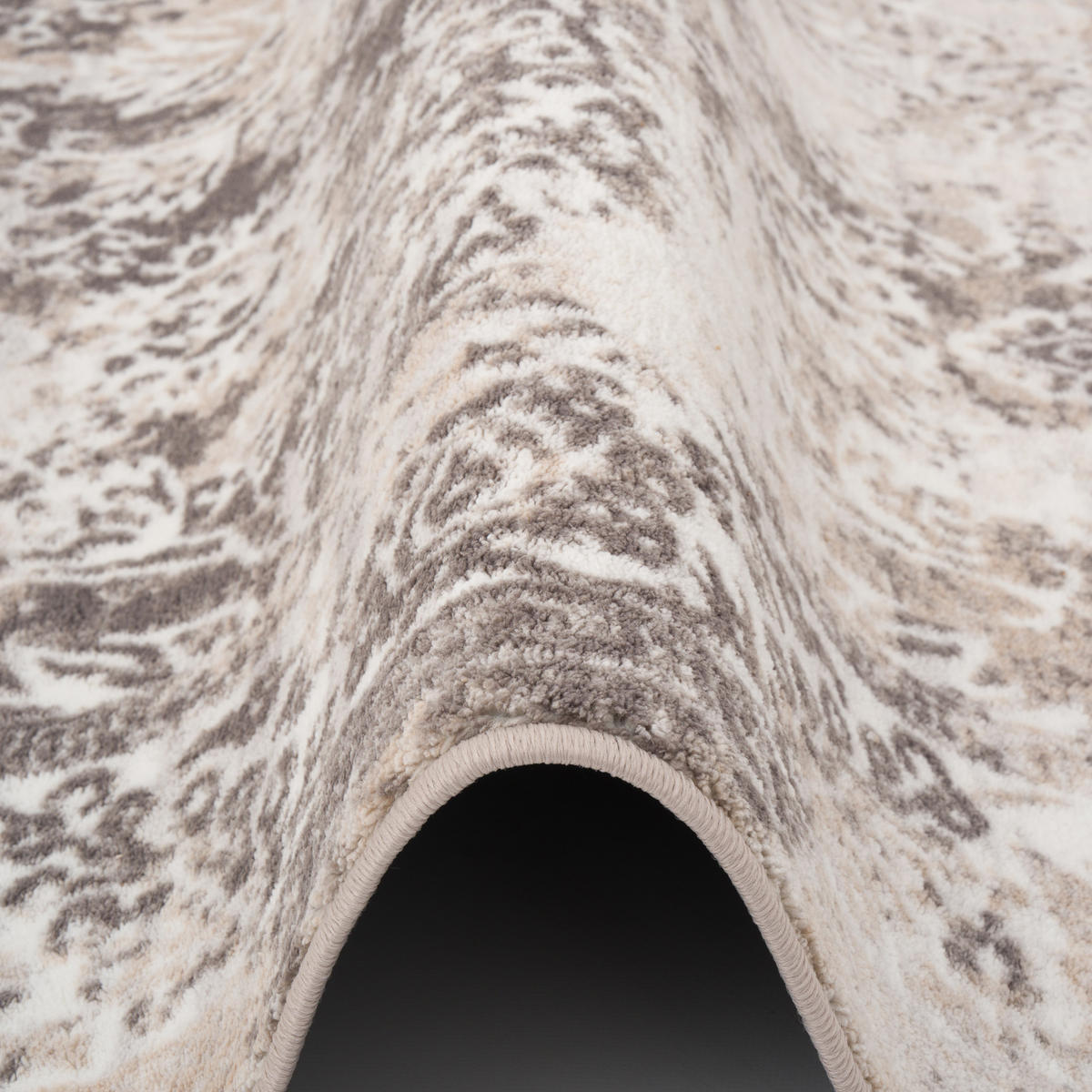DESIGNER TEPPICH TAWIRA VINTAGE BORDÜRE - Beige/Grau, Textil (140/200cm) - Pergamon