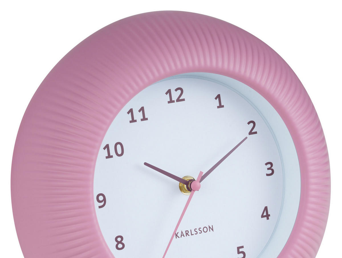 WANDUHR Tender Rib Ø25 cm - Pink, Kunststoff (25/4.5/25cm) - Karlsson