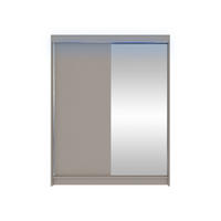 SCHWEBETÜRENSCHRANK Camino I mit RGB LED Beleuchtung - Kaschmir/Silberfarben, Holzwerkstoff/Metall (150/200/58cm) - MIRJAN24