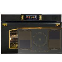 HERD-SET-BACKOFEN XXL Dampfbackofen 133 L EH 9361 AD+KCT 9196 Iem Induktionskochfeld 90 cm - Schwarz, Metall (89.4/59.5/55.5cm) - Kaiser Küchengeräte
