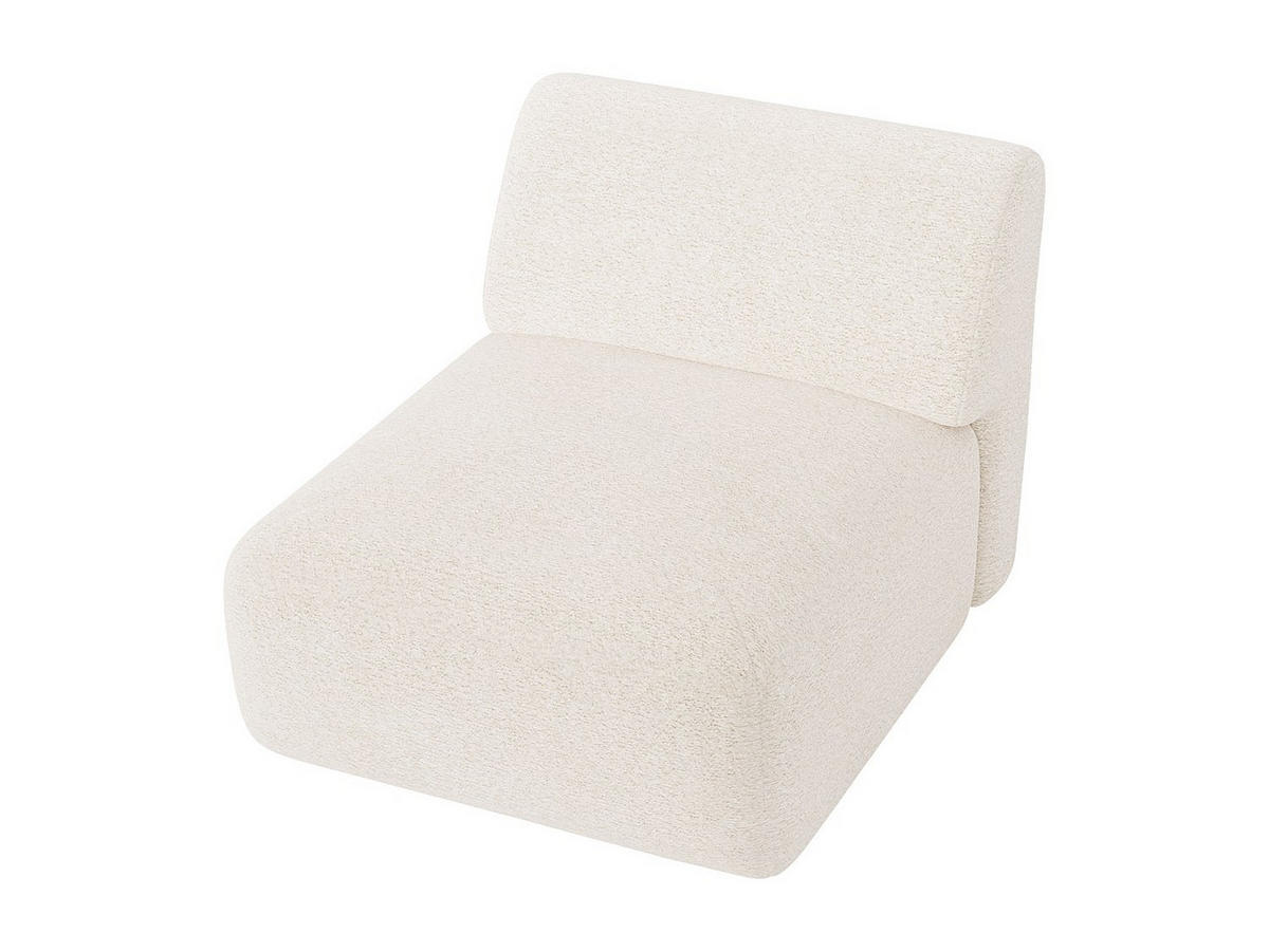 SESSEL mit gerader Rückenlehne - 1 Person - stoff - weiß Pogni - Weiß, Textil (75/73/97cm) - Vente-Unique