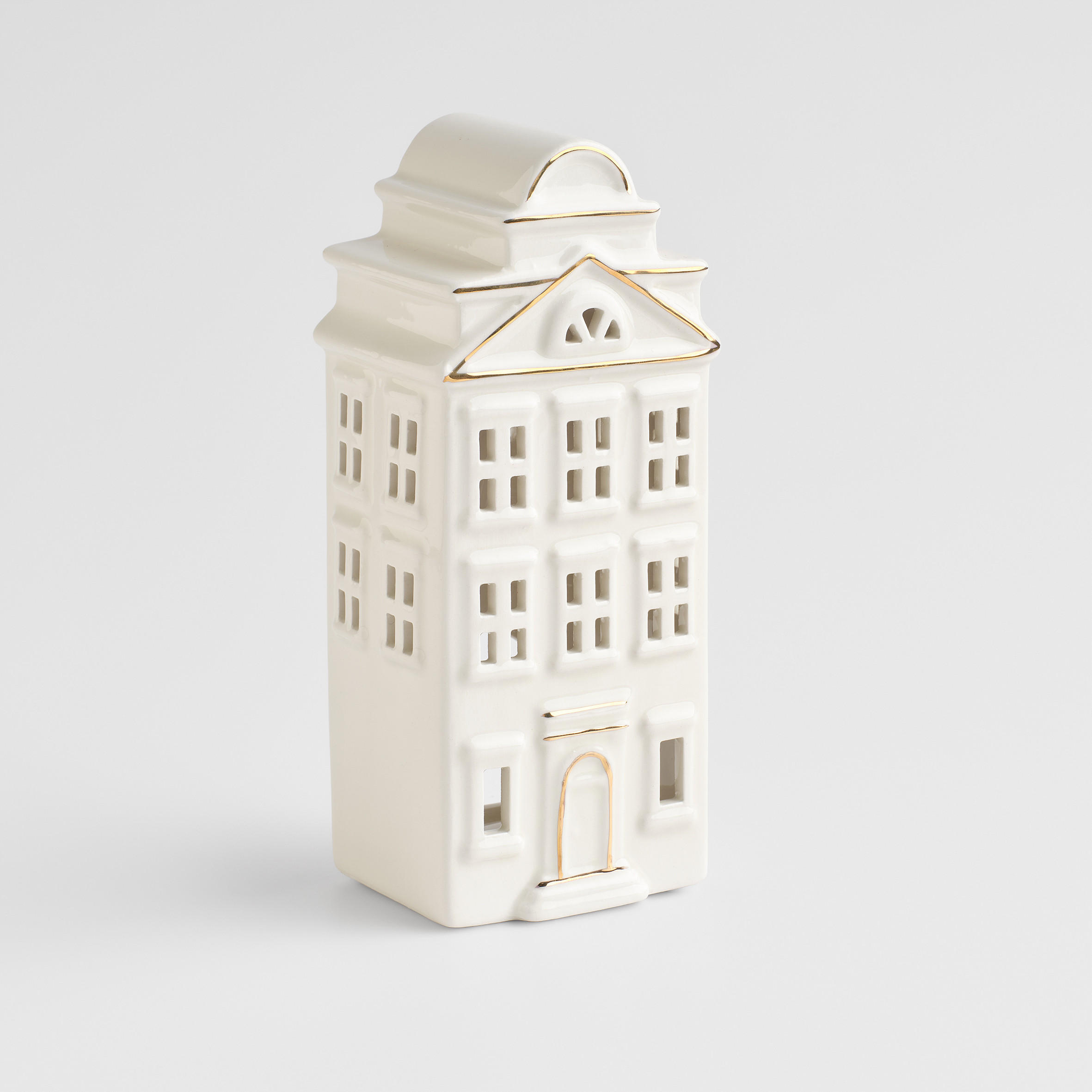 KERZENSTÄNDER Karat, Weiß, 20 x 7 x 8.5 cm, Dekorative Weihnachtsdeko - Weiß, Keramik (7/20/8.5cm) - home&you